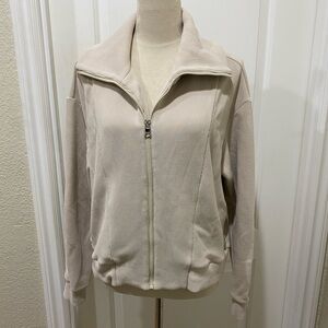 Varley Women's Modello Ribbed Ottoman Stretch Full Zip Funnel Neck Jacket Size S